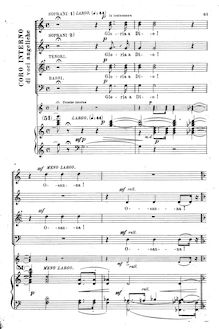 Partition chœur di Angeli e Finale, La Tentazione di Gesu, Misterio Lirico in un Atto