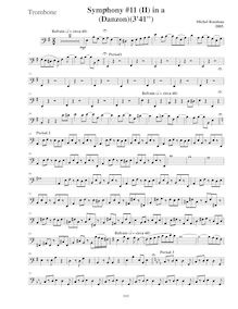 Partition Trombone 1, Symphony No.11  Latin , A minor, Rondeau, Michel