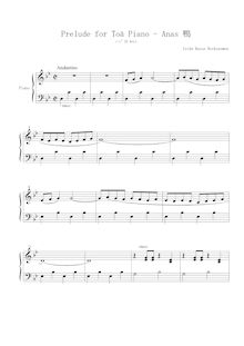 Partition , Anas 鴨, 12 préludes pour Toy Piano, Aves 鳥 vol.I, Isida, Kazue Rockzaemon