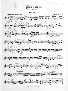 Partition violon II, corde quatuor No.15, D minor, Mozart, Wolfgang Amadeus par Wolfgang Amadeus Mozart