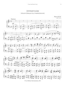 Partition complète, Offertoire, F major, Kunc, Pierre