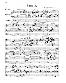 Partition complète, Adagio en B-flat major, Fischer, Carl August