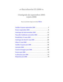 Baccalaureat 2006 mathematiques sciences economiques et sociales recueil d annales