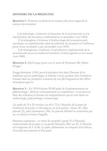Histoire de la medecine 2003 Université Paris 12