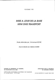 Mise à jour de la base mini DMS transport.