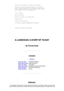 A Laodicean : a Story of To-day