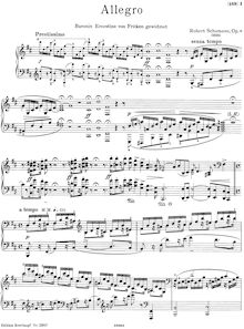Partition complète, Allegro Op.8, b minor, Schumann, Robert par Robert Schumann