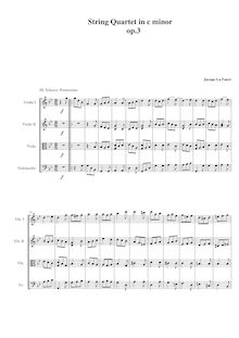 Partition , Scherzo. Presto, corde quatuor en c minor op.3, c minor