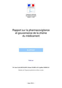 Rapport sur la pharmacovigilance et gouvernance de la chaîne du médicament