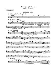 Partition contrebasson, Die Schöpfung, Hob.XXI:2, The Creation, Haydn, Joseph