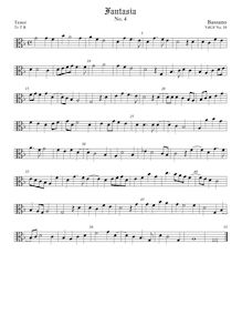Partition ténor viole de gambe (alto clef), Fantasie per cantar et sonar con ogni sorte d’istrumenti par Giovanni Bassano