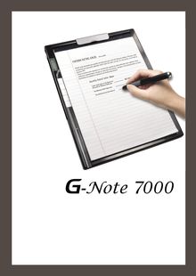 Notice Tablet PC Genius KYE Systems  G-Note 7000