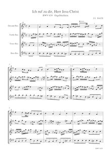 Partition complète (SATB, E minor), Das Orgel-Büchlein