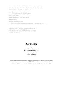 Napoléon et Alexandre Ier (1/3) par Albert Vandal