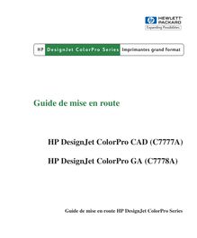 Notice Imprimantes HP  DesignJet ColorPro