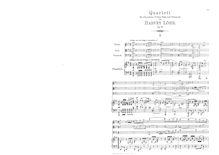 Partition complète et parties, Piano quatuor, Op.15, E minor