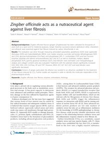 Zingiber officinaleacts as a nutraceutical agent against liver fibrosis