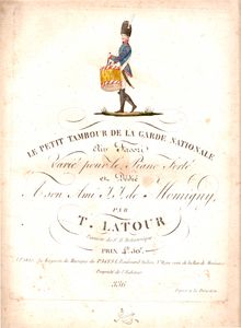 Partition complète, Le Petit Tambour de la Garde National, Latour, Theodore