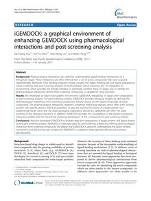 iGEMDOCK: a graphical environment of enhancing GEMDOCK using pharmacological interactions and post-screening analysis