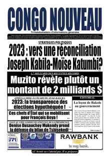 Congo Nouveau N° 1651 - du 16 au 17 mai 2022