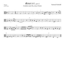 Partition 2nd verse − ténor viole de gambe, alto clef, Tabulatura Nova