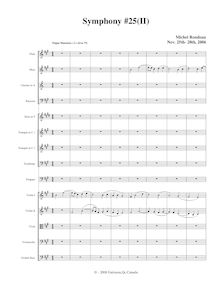 Partition , Fugue Maestoso, Symphony No.25, A major, Rondeau, Michel