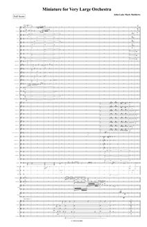 Score, Miniature pour Very grand orchestre, Matthews, John-Luke Mark