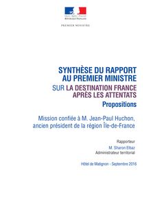 Attentats : Synthèse du rapport au premier ministre sur la destination France après les attentats
