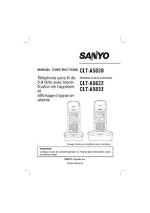 Notice Téléphone sans fil Sanyo  CLT-A5822