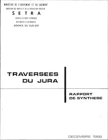 Traversées du Jura. Rapport de synthèse.