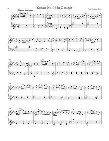 Partition Sonata R.36 en C minor, clavier sonates R.31–40, Soler, Antonio