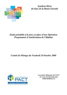 Etude-OPAH Haute Gironde - Oct 2008