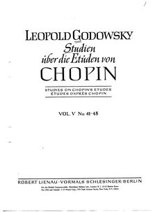 Partition Book 5 (41-48), 48 études after Etudes by Frederic Chopin