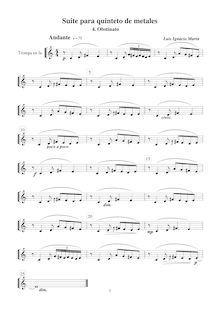 Partition cor (F),  para quinteto de metales, Marín García, Luis Ignacio par Luis Ignacio Marín García
