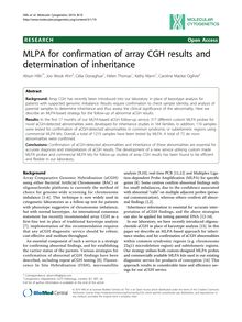 MLPA for confirmation of array CGH results and determination of inheritance