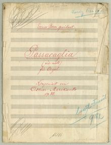 Partition complète, Passacaglia, Op.80, Merikanto, Oskar
