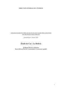 WM Etude de cas privatisation du secteur électrique en BOLIVIE 0303
