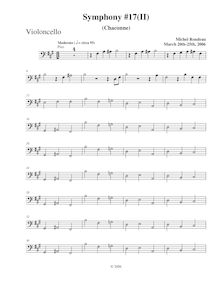 Partition violoncelles, Symphony No.17, A major, Rondeau, Michel par Michel Rondeau
