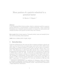 Mean position of a parti le submitted to a