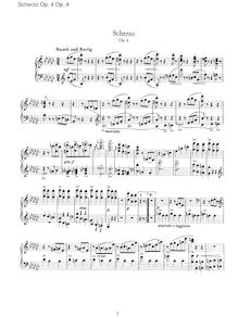 Partition complète, Scherzo, E♭ minor, Brahms, Johannes par Johannes Brahms