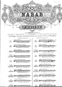 Partition complète, Le nabab, Opéra-comique en trois actes, Halévy, Fromental par Fromental Halévy