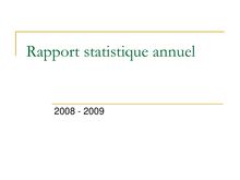 Rapport statistique annuel