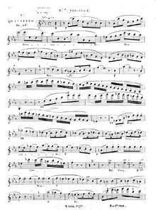 Partition violon 1, corde quintette No.7, Op.23, Onslow, Georges