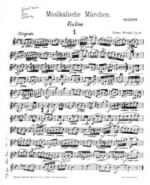 Partition violon, Musikalische Märchen, Neruda, Franz