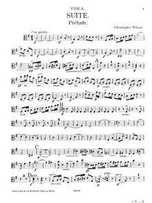 Partition altos,  pour corde orchestre, G major, Wilson, Christopher