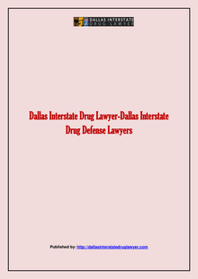  Dallas Interstate Drug Lawyer-Dallas Interstate Drug Defense Lawyers