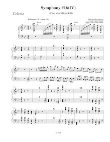 Partition Celesta, Symphony No.16, Rondeau, Michel par Michel Rondeau