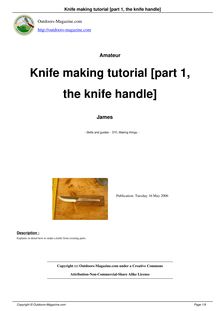 Knife making tutorial [part 1, the knife handle]