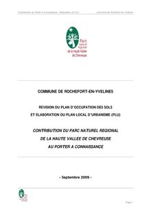 COMMUNE DE ROCHEFORT-EN-YVELINES CONTRIBUTION DU PARC NATUREL ...