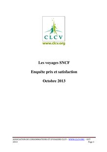Enquête sur les tarifs de la SNCF par l association CLCV